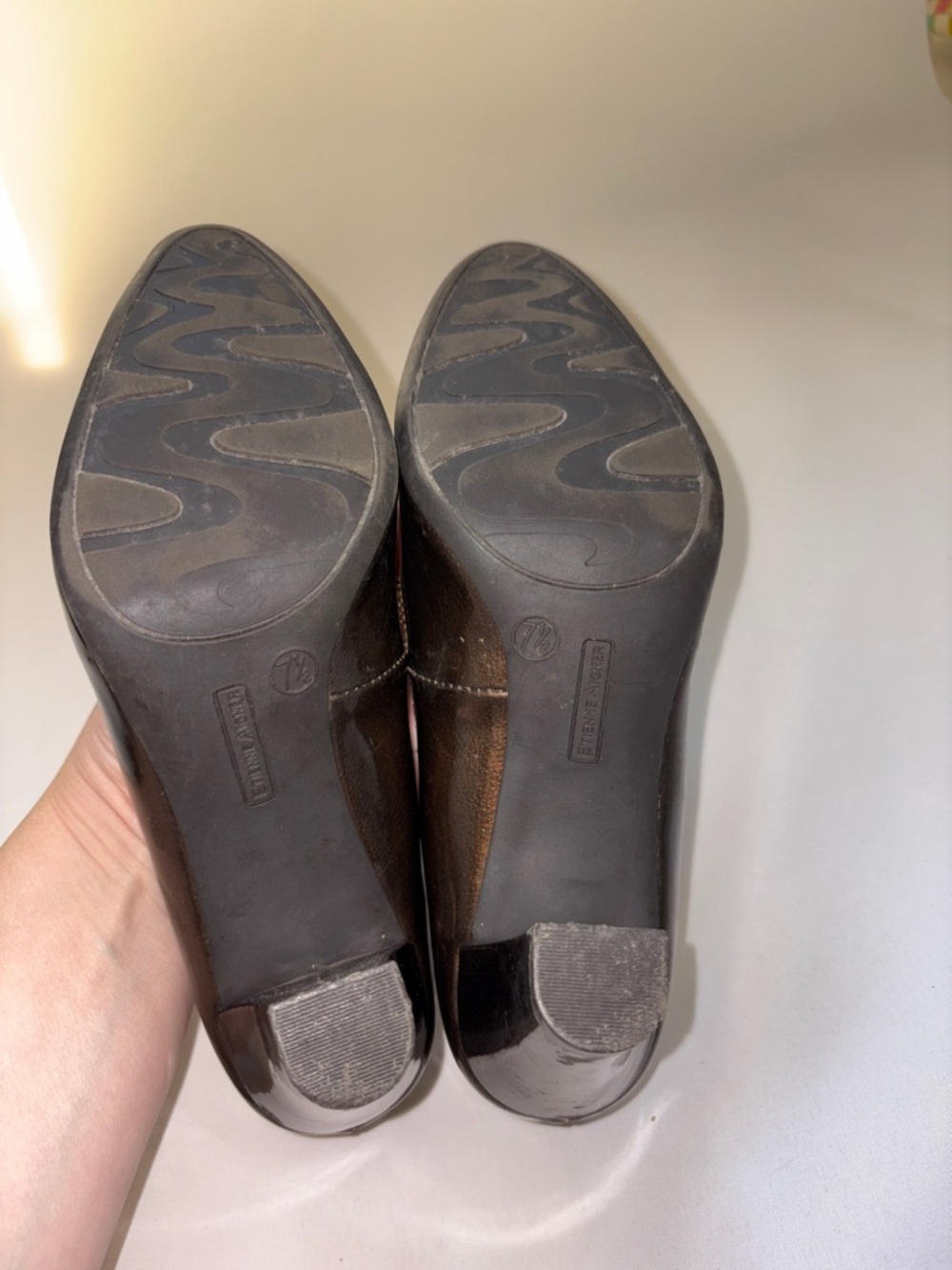 Etienne Aigner Haven Bronze Patent Leather Dress Pumps‎ Size 7.5 - Picture 8 of 10